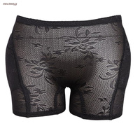 Culotte sculptante rehausse-fesses avec coussinets amovibles, en dentelle florale et maille, invisible sous les vêtements