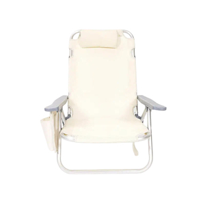 Sedia da <span class=keywords><strong>Spiaggia</strong></span> Moderna in Lega di Alluminio Leggera con Schienale Regolabile, Design Pieghevole <span class=keywords><strong>Portatile</strong></span> e Cuscino per Uso Esterno - Product Image 4