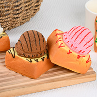 Squishies en forme de gâteau glacé en pain de mie, à remontée lente, imitation réaliste, doux et mou, jouet anti-stress alimentaire réaliste à presser