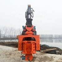 KS50 Marteau vibratoire hydraulique à prise latérale, monté sur excavatrice, pour pieux tubulaires et pieux en tôle