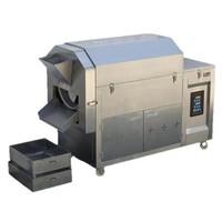 Torréfacteur rotatif automatique Luoyu 100 kg/h, état neuf, pour cacahuètes, graines de sésame, graines de tournesol, graines de colza, fèves de cacao