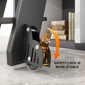 Accessori libreria in acciaio ferramenta libreria regolabile S0tep con scaffale nero esteticamente Case scala scaffali - Product Image 4