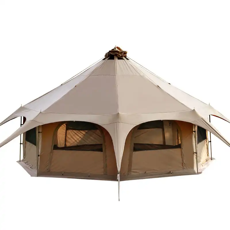 Tende di yurta mongola di lusso della campana di Glamping della tela di cotone impermeabile di campeggio all'aperto all'ingrosso di prezzi di fabbrica