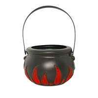 JUXINDA Halloween Witch Light up Jack O Lantern con asa para niños, decoración interior al aire libre, truco o trato, regalo de recuerdo de fiesta