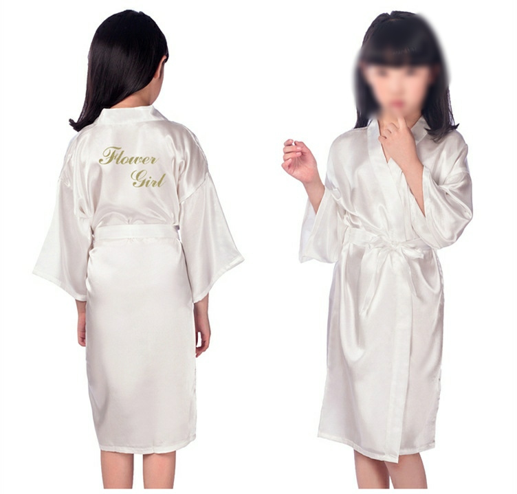 Недорогие свадебные платья до колена, белые, темно-синие, розовые, для невесты, с рукавом до локтя, золотые, с надписью, цветочные, для девочек, детские халаты MR1