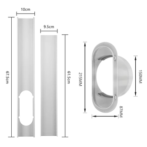 Kit <span class=keywords><strong>de</strong></span> joint en PVC pour <span class=keywords><strong>fenêtre</strong></span> <span class=keywords><strong>de</strong></span> climatiseur portable universel, 2 pièces, 26,37 pouces, kit <span class=keywords><strong>de</strong></span> ventilation à bouche plate durable - Product Image 4