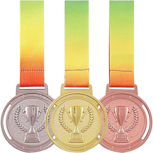Médaille de champion personnalisée or, argent, bronze, en promotion, médaille de récompense haut de gamme pour tous les sports, texte personnalisé accepté - Product Image 1