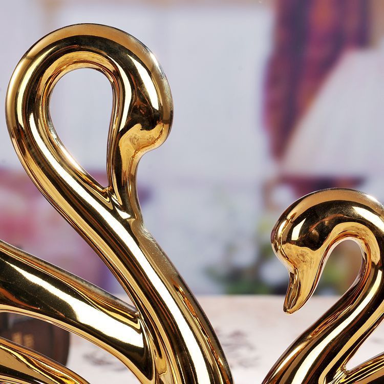 Modern 2PCS Ceramic Swan Statues Home Decor Bookcase Ornaments Office Desktop Figurines Art Deco for Interior Room Decoration · image 6
