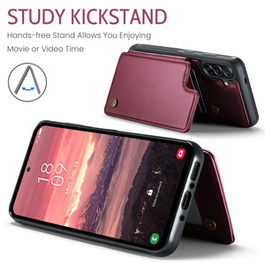 เคสหนังมีกระเป๋าเงินพร้อมดีไซน์กันกระแทกและช่องเสียบบัตร-เคสฝาพับแม่เหล็กสำหรับ <span class=keywords><strong>Samsung</strong></span> A56/<span class=keywords><strong>55</strong></span>/54 - Product Image 4