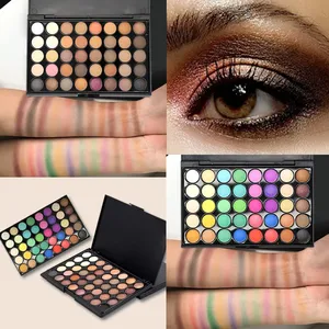 พาเลทอายแชโดว์ 40 สี กลิตเตอร์ แมตต์ กันน้ำ ติดทนนาน เนื้อแป้งอัดแข็ง ชุดเครื่องสำอางแฟชั่นสำหรับผู้หญิง - Product Image 4