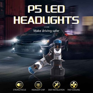 SANVI New P5 Mini LED Projector Lens <b>H4</b> H11 H7 9005 9006 Plug & Play Car Headlights for Honda Chevrolet Corolla Light - Product Image 2