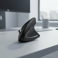 Souris optique ergonomique verticale sans fil 2,4 G USB mini pour droitier, nouvelle conception, 6 boutons, double mode (BT 2,4 G) - Vente chaude