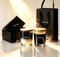 Ensemble cadeau de diffuseurs de parfum d'ambiance de Noël de luxe personnalisés à marque privée, bougies parfumées à la cire de soja faites à la main