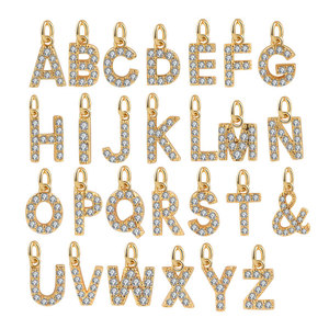ट्रेंडी रचनात्मक डिजाइन लोकप्रिय infendzirconia 26 अंग्रेजी अक्षर आकर्षण रेट्रो पेंडर हार फैशन शैली गहने - Product Image 2