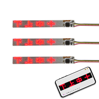 Panneau de signalisation LED flexible à défilement programmable OEM Mini écran d'affichage portable APP sans fil li-batterie pour