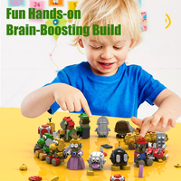 Juego de Bloques de Construcción Super Game MarIo, 16 en 1, Mini Figuras, 740 Piezas, Juguete Creativo de Ladrillos de Construcción de Dibujos Animados para Niños