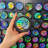 Kedatangan Baru Magnet Kulkas Pokémon 30th Anniversary Kartun Kreatif Keren 3D Ukiran Laser Menyala
