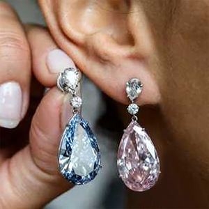 Orecchini a Goccia in Cristallo Rosa per Donne, Eleganti Orecchini Pendenti, Accessori per Uso Quotidiano e Feste - Product Image 1