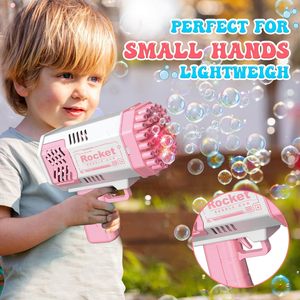 Pistola de Burbujas Bazooka de Plástico ABS con Luces LED, 69 Agujeros, Juguete de Verano para Exteriores, Venta al Por Mayor Unisex - Product Image 3