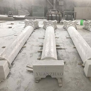 Colonne de sculpture en marbre blanc, colonne romaine en marbre blanc naturel, italie - Product Image 3