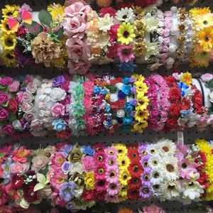 BELLEWORLD custom multi styles handmade fabric flowers various party wedding flower crown headband floral garland headbands