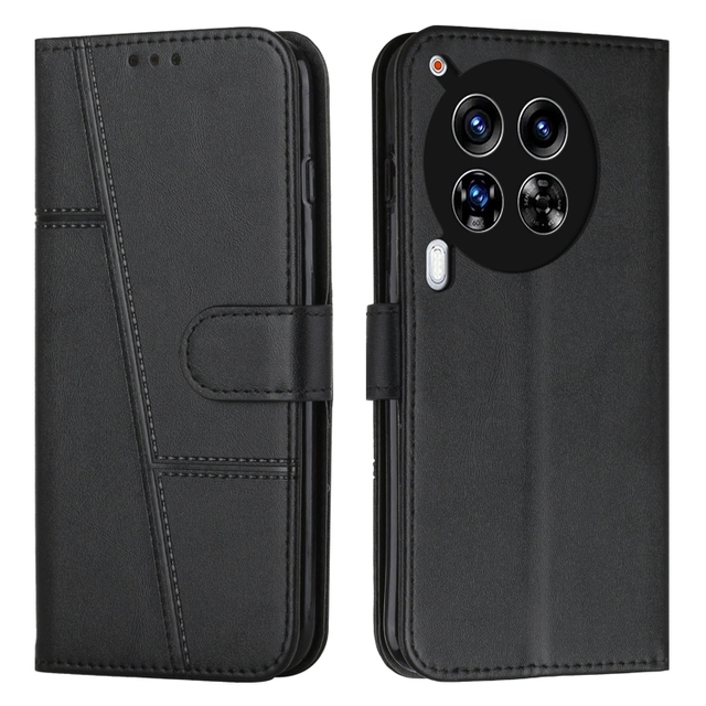 For Tecno Camon 30 4G / 5G Stitching Calf Texture Buckle Leather Phone Case Mobile Accessories