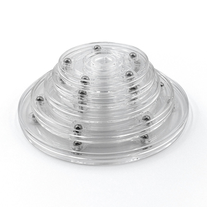 Trong suốt Acrylic Turntable cơ sở, nhựa trắng xoay hiển thị đứng, bóng mang nhựa màu đen Turntable - Product Image 6