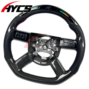 Accessoires de voiture pour Dodge Challenger RT Charger <span class=keywords><strong>SXT</strong></span> pour Chrysler 300 300C SRT SRT8, volant personnalisé en fibre de carbone avec LED RPM - Product Image 2