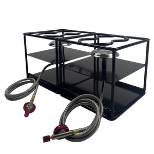 Elegante Cocina de Gas Portátil Ligera de 2 Quemadores |   Estufa de Hierro Fundido de Doble Quemador, Estética y Moderna, para Uso Doméstico en Exteriores, Barbacoa y Camping - Product Image 3
