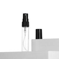 Botol semprot parfum tabung kaca Mini, perjalanan dapat diisi ulang botol penyemprot parfum kosong dengan tutup 10ml