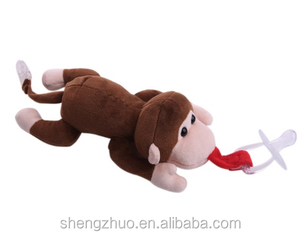 Tùy Chỉnh Thú Nhồi Bông Động Vật Sang Trọng Voi Gấu Khỉ Con Chó Hình Dạng Trẻ Sơ Sinh Bé Núm Vú Đồ Chơi - Product Image 4