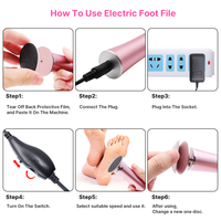 Ponceuse électrique professionnelle de haute qualité pour les callosités des pieds, 18W, certifiée CE, outils ménagers, petite, facile à utiliser, en alliage d'aluminium, 600 tr/min