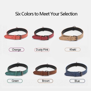 Kalung Anjing Kulit Mikrofiber Modern Elegan Tahan Lama Logo Kustom Personalisasi Dapat Disesuaikan Grosir Produsen - Product Image 2