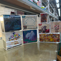 Boîte de présentation en acrylique pour cartes Pokémon TCG/ETB/Booster/151 UPC/SPC, protection UV d'usine, série de boîtes, épaisseur 5-8 mm, couvercle magnétique, portable