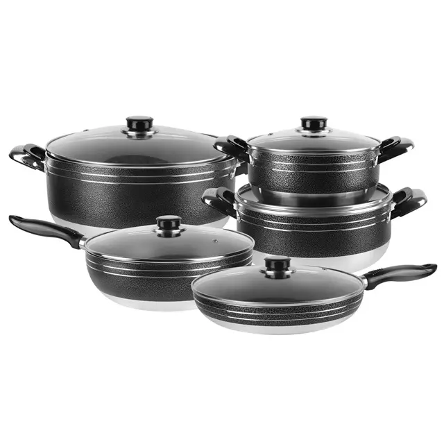 Cheaper 16pccs BPA-free oil free easy cooking and cleaning aluminum cookware set