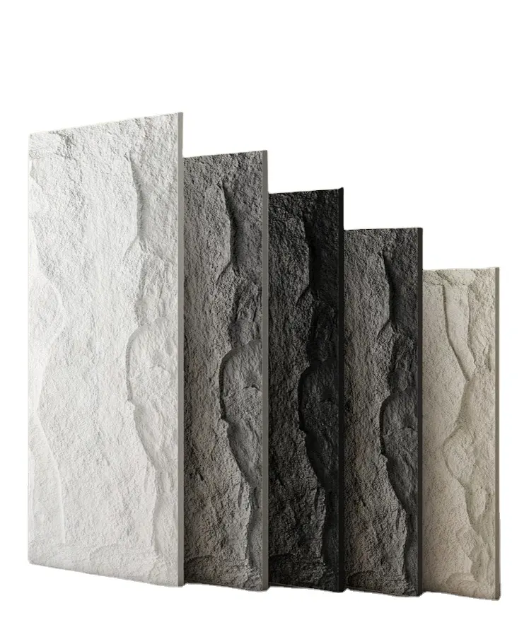 Nuevo diseño ligero PU piedra pared panel decoración Fondo pared tablero poliuretano imitación piedra