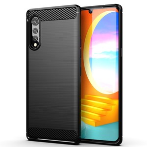 Coque de luxe en TPU souple pour <span class=keywords><strong>LG</strong></span> V60 ThinQ Q51 K41S V30 Plus K40 K22, coque de protection avec Texture en Fiber de carbone, coque arrière de protection - Product Image 3