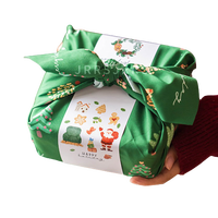 Kit de faveurs de mariage Furoshiki Tutoriel d'emballage cadeau en toile de lin monogramme personnalisé Luxe