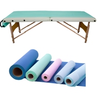 Rouleau de draps jetables imperméables en PE pour table d'examen médical, couvre-lit pour clinique, spa, table de massage
