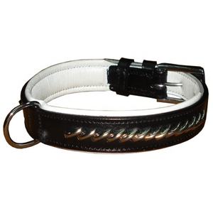 Designer de luxe innovant collier de chien en cuir véritable doux rembourré motif solide à la mode réel confort personnalisation laisse pour animaux de compagnie - Product Image 1