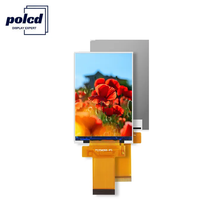 Polcd özel 3.5 inç Lcd ekran Panel RGB arayüzü 320*480 IPS dokunmatik ekran 3.5 "Tft Lcd modülü