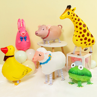 Vente en gros de ballons en aluminium d'animaux de dessins animés pour le festival, décoration de fête d'anniversaire pour enfants, cadeau pour enfants, accessoires de photographie, ballons en aluminium