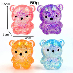 Ours en peluche TPE scintillant Aurora Gold, jouet sensoriel anti-stress à remontée lente pour filles, enfants et adultes - Product Image 4