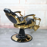 Chaise de barbier rétro pour salon de coiffure, dorée, prix d'usine