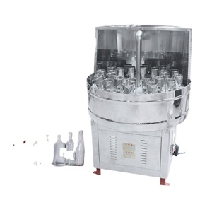 Lavadora de Botellas Semiautomática Industrial Directa de 24 Cabezales, Nuevo Equipo de Precisión para Botellas de Vino, Bebidas, Leche y Miel - Product Image 1