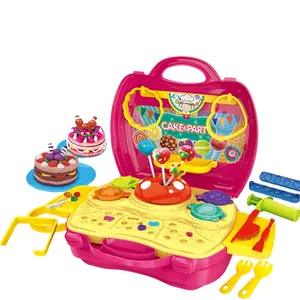 Juguetes inteligentes para niños, kit de maletas de serie de herramientas de barro, juego de arcilla de color caramelo para bricolaje