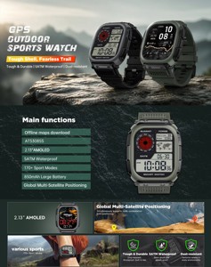 Montre connectée DM66 2026 GPS Gloryfitpro 2,13 pouces 410*502 HD pour extérieur ATS3085S Bracelet de fitness Appel BT Smartwatch AMOLED - Product Image 3