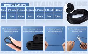 Joint d'étanchéité moderne et durable en <span class=keywords><strong>PVC</strong></span> pour moustiquaire de fenêtre, avec serre-câble en caoutchouc et bord dentelé, en silicone, accessoires pour portes et fenêtres, noir - Product Image 4