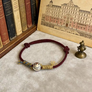 Handmade Red <b>Rope</b> <b>Bracelet</b> With Smiley Face 999 Pure Silver Unisex Gift Jewelry For Horse Year Born - Product Image 4
