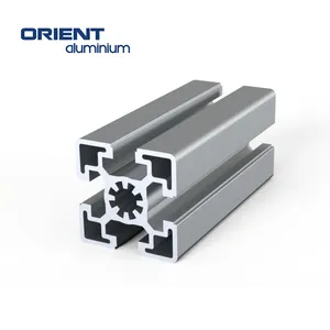 Orient Custom alta calidad 6061 6082 6063 perfil de aluminio extruido con recubrimiento en polvo anodizado ranura en T extrusión de aluminio CNC